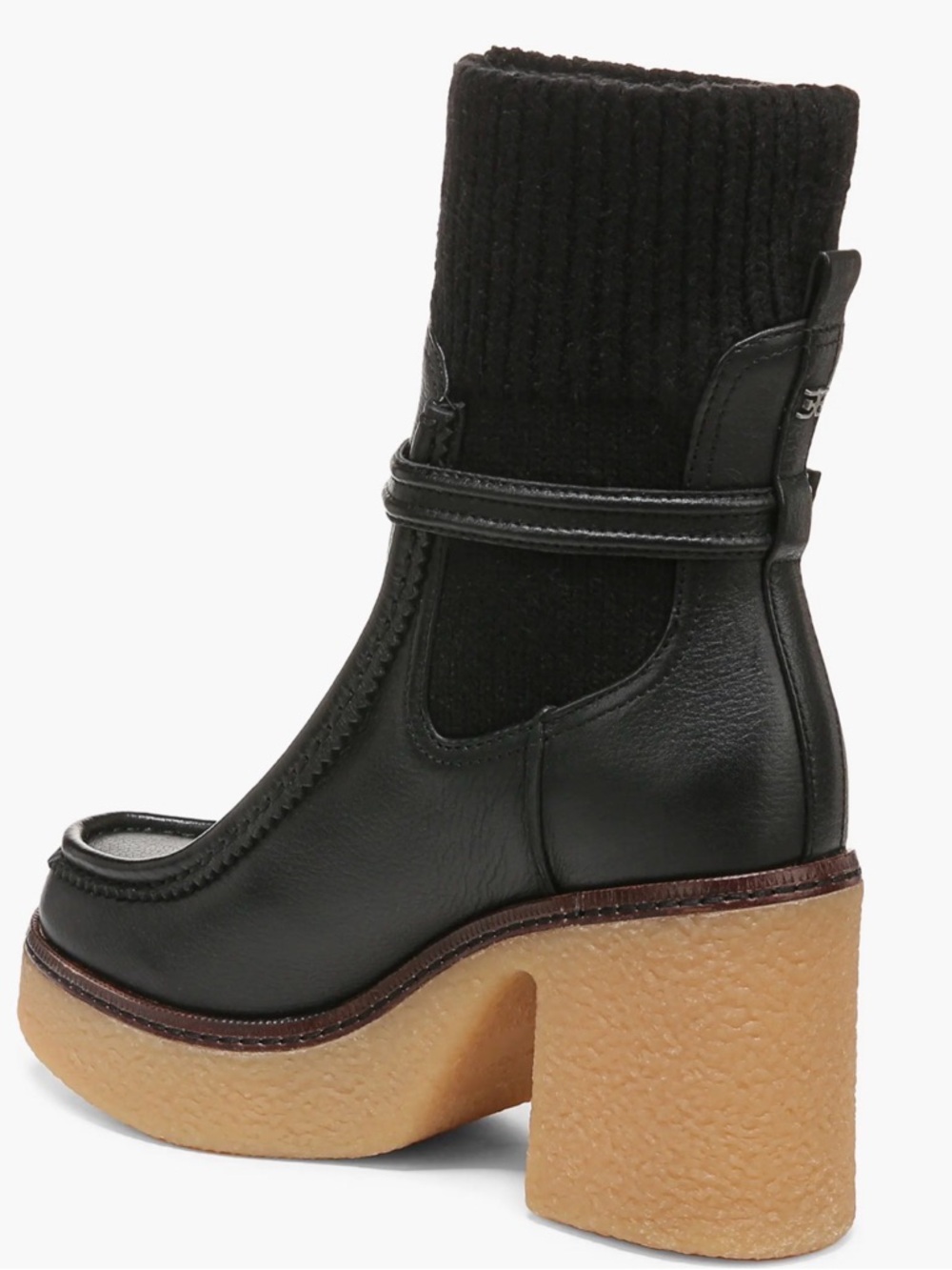 Sam Edelman Sidney Crepe Platform Sock Booties Size 8.5 - Picture 5 of 15